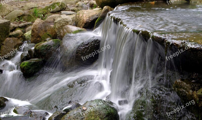 Waterfall Water Source Stream The Stones