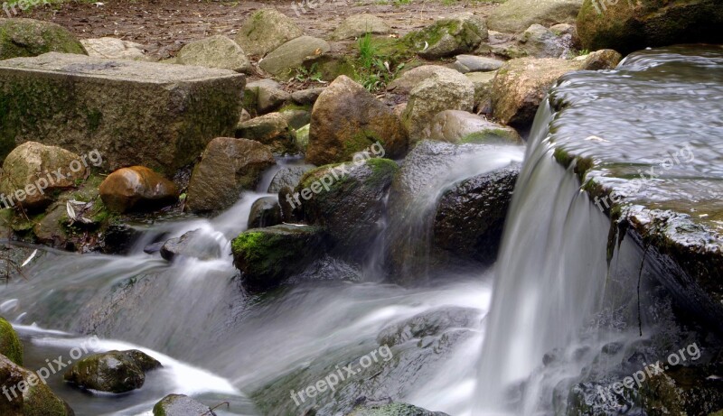 Waterfall Water Source Stream The Stones