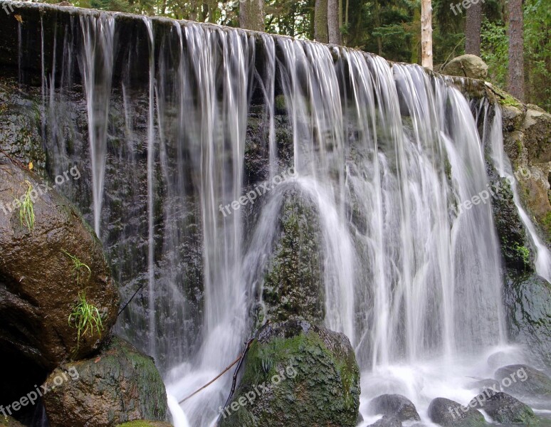 Waterfall Water Source Stream The Stones