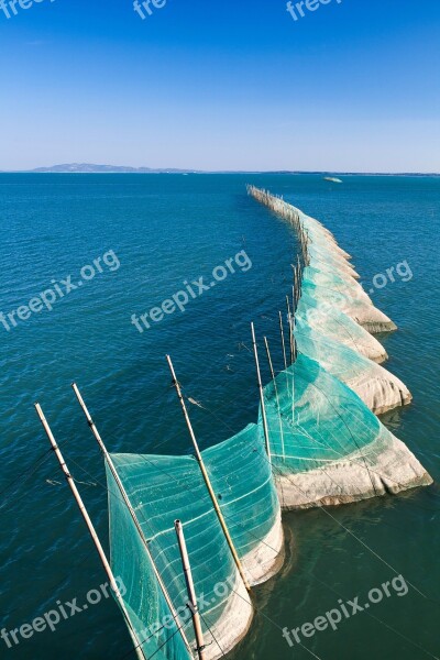 Blue Sky The Sea Fishing Nets Free Photos