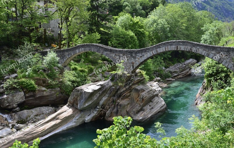 Ticino Versascatal Nature Rock Bridge