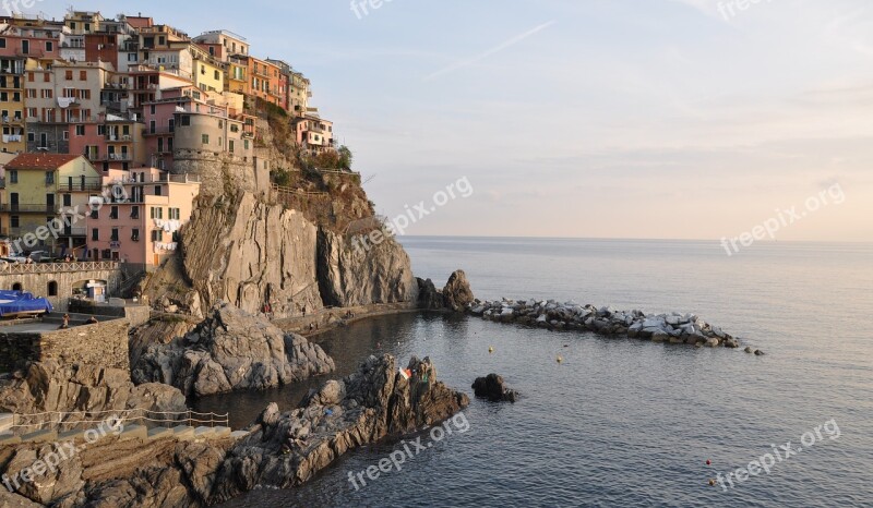 Cinque Terre Italy Liguria Manarola Mediterranean