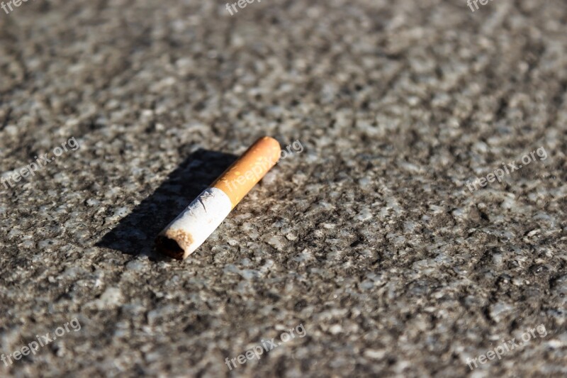 Cigarette Smoking Tobacco Cigarette End Throw Away