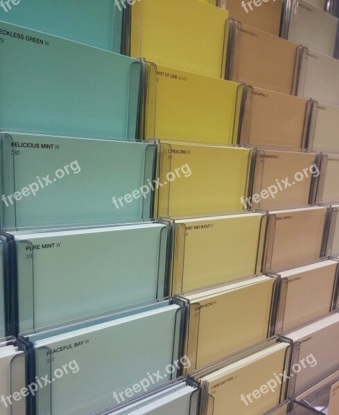 Paint Colour Samples Shades Hues Colours