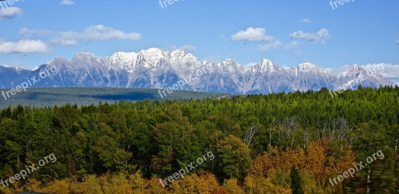 Rockies Landscape Mountain Scenery Nature