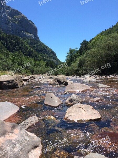 Nature Path Water Landscape Stone