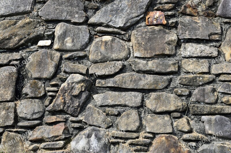 Stone Wall Rock Background Backdrop Grunge