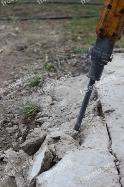 Hammer Drill Site Hilti Smash Destroy