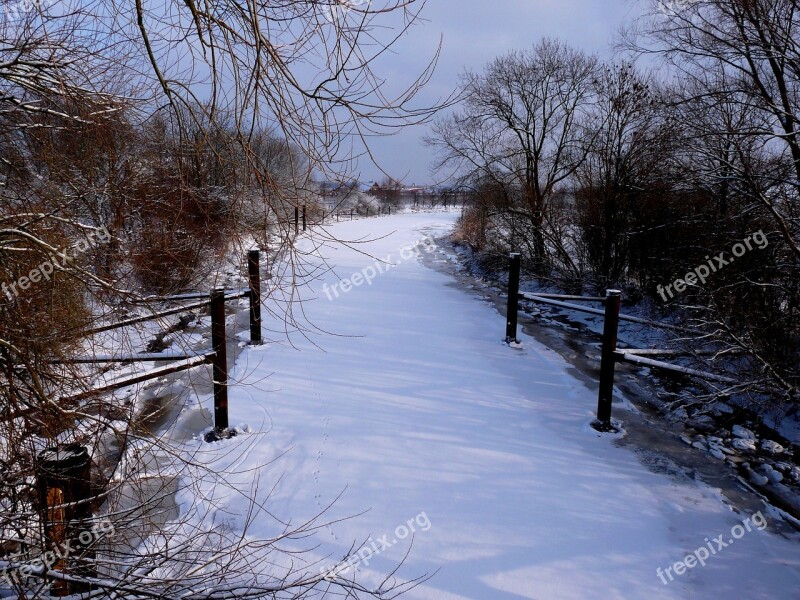 Lühe Ice Old Country Winterstimmung Romance