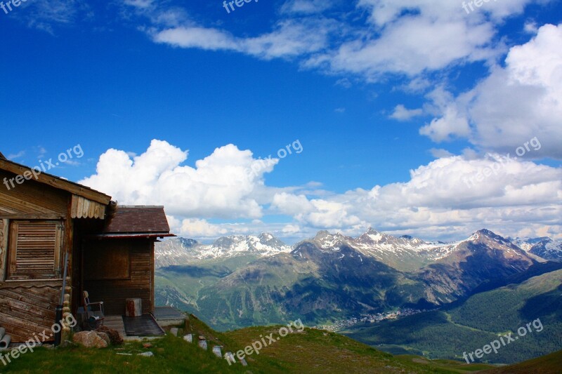 Chalet Engadin Switzerland Mountain Alpine