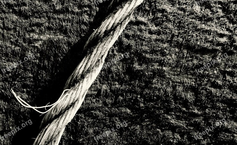 Rope Black And White Old Frayed Free Photos