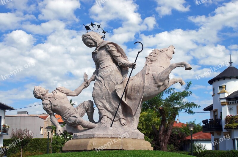 Spain San Sebastian Basque Country St Ignace Of Loyola Statue