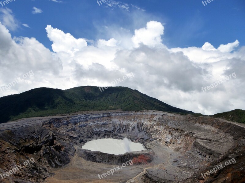 Crater Lake Volcano Poas Costa Rica Free Photos