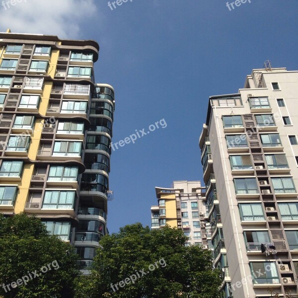 Community Blue Sky Good Air Shanghai Community Free Photos