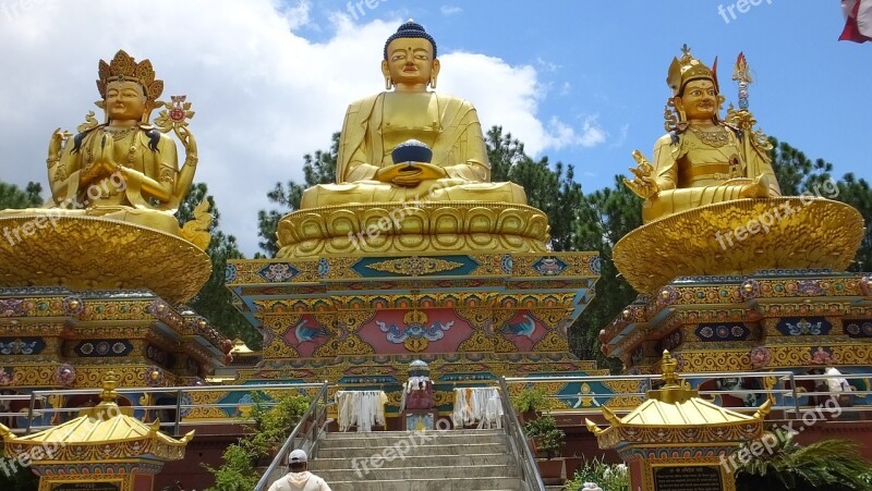 Nepal Swayambhunath Buddhist Kathmandu Buddhism