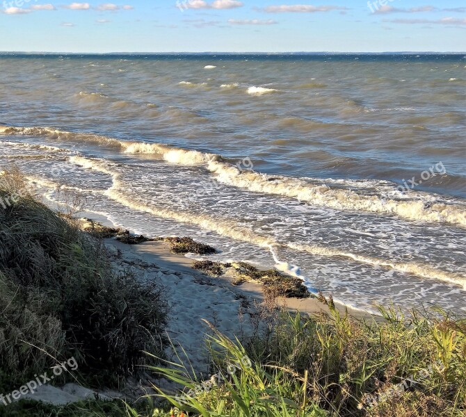 Baltic Sea Denmark Island As A Off To The Beach Rough Sea