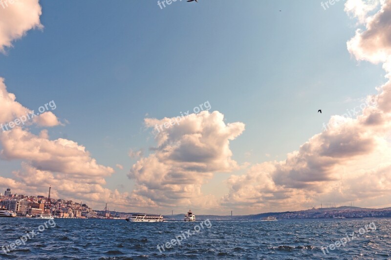 Istanbul Bosphorus V Turkey Sky