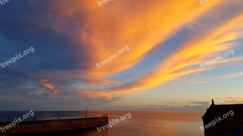 Cornwall Sunset Harbour Free Photos