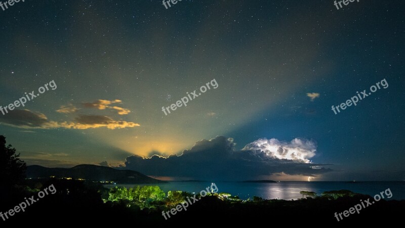 Milkyway Sky Cloud Starts Clouds Sky