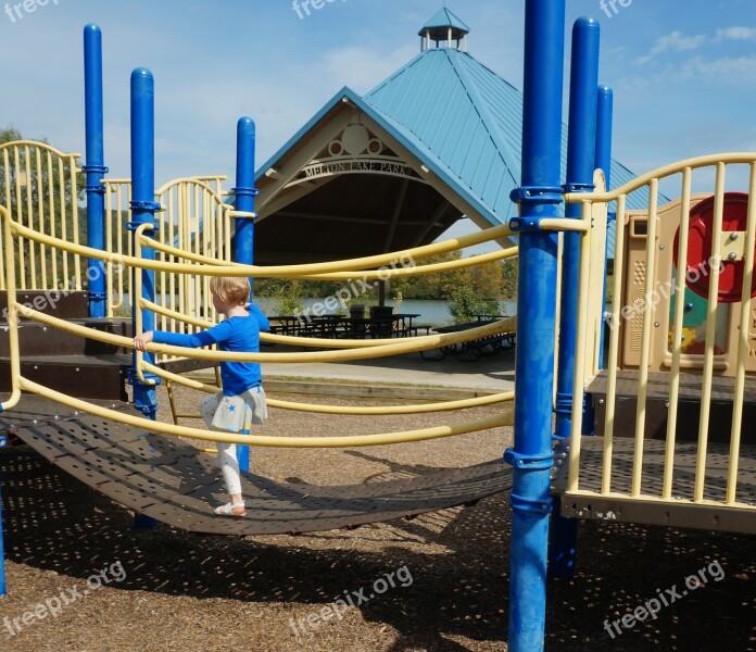 Girl On Playground Girl Playground Colorful Outdoors