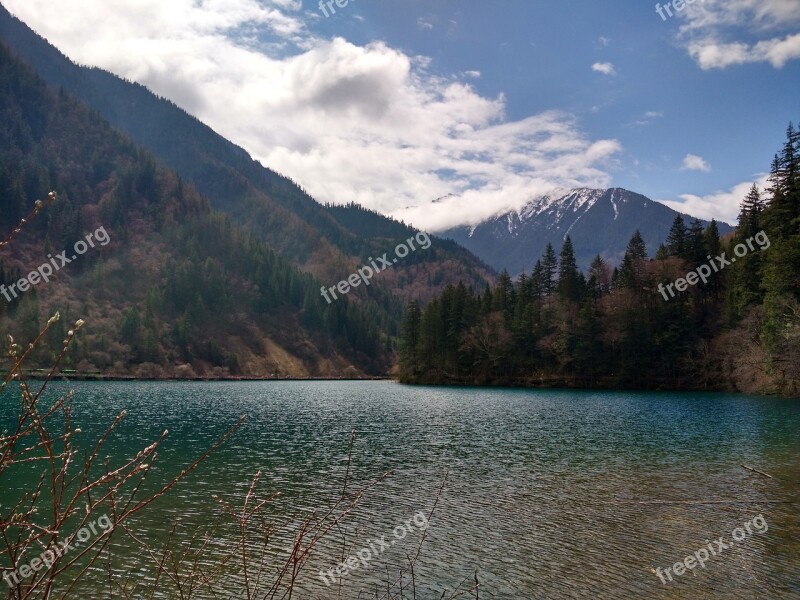 Jiuzhaigou The Scenery Tourism Lake Mountain