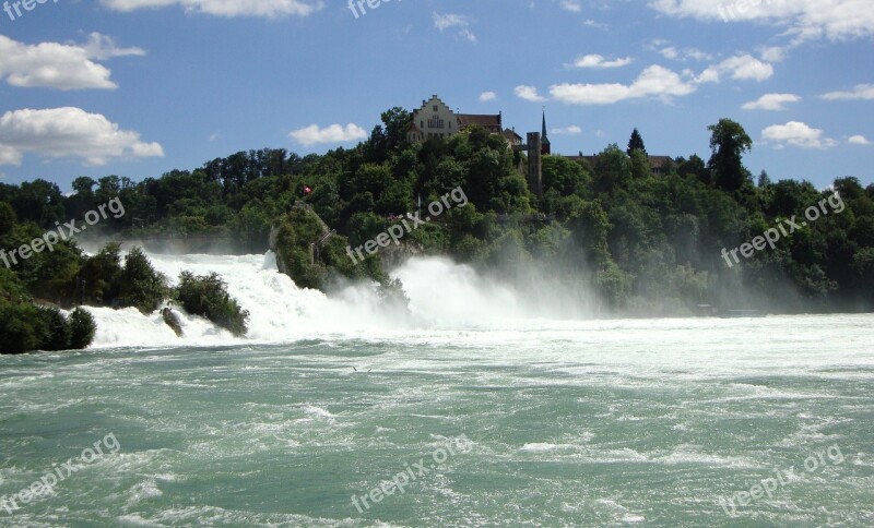 Rhine Falls Water Waterfall Herrlich River