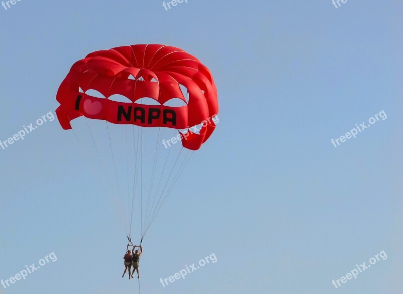 Parachute Paragliding Red Balloon Sky