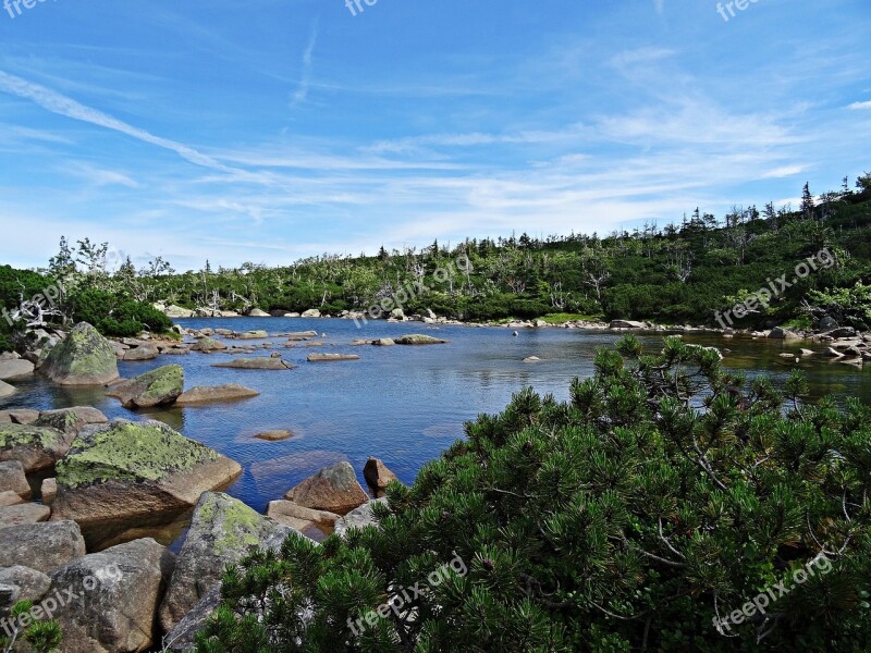 Landscape Mountains Lake Pond Nature