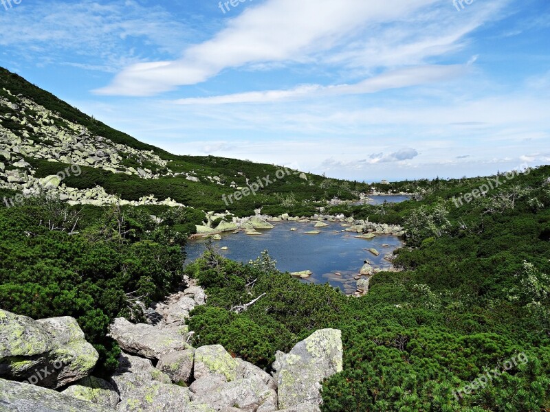 Landscape Mountains Lake Pond Nature