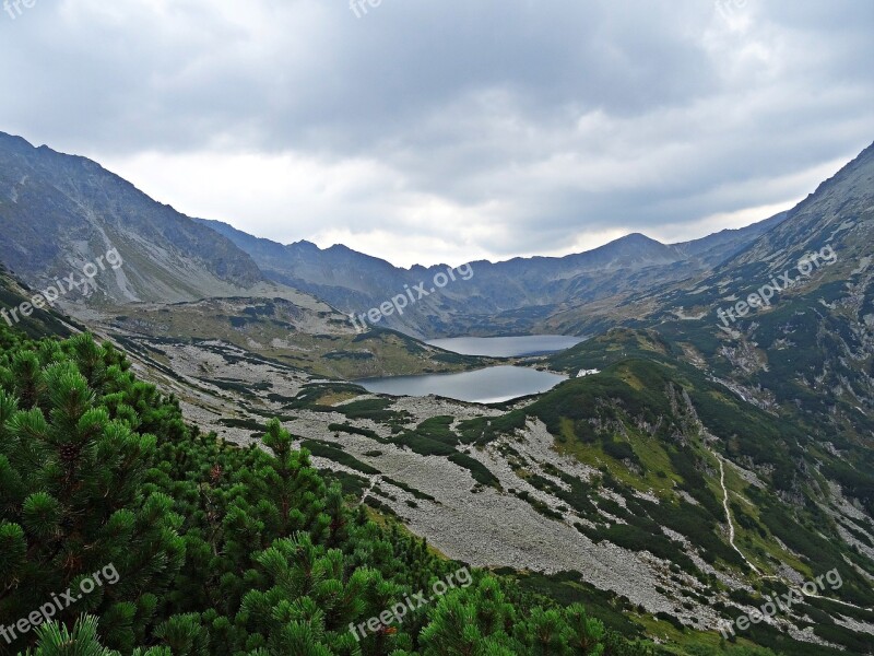 Landscape Mountains Nature Tatry Top View