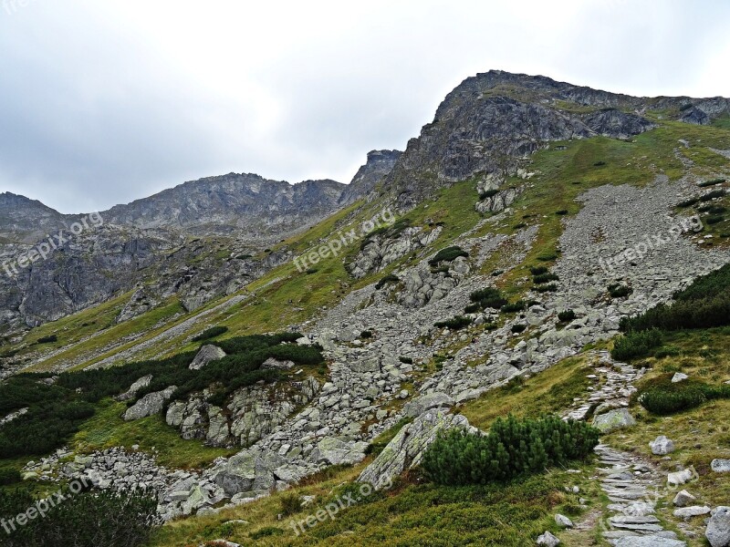 Landscape Mountains Nature Tatry Top View