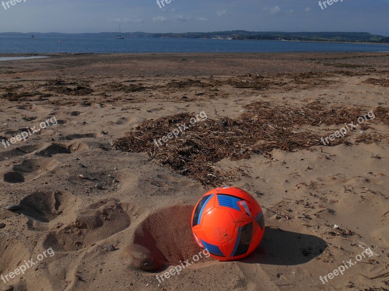 Football Beach Sand Sea Soccer