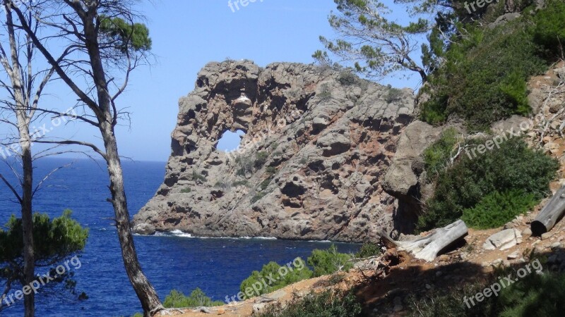 Mallorca Rock Hole Sea Sea View Water