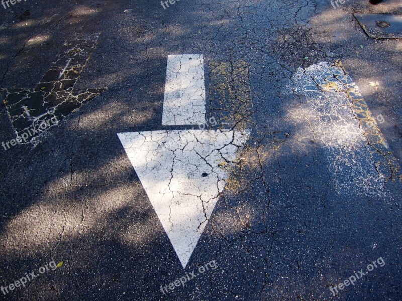 Street Arrow Direction Sign Road