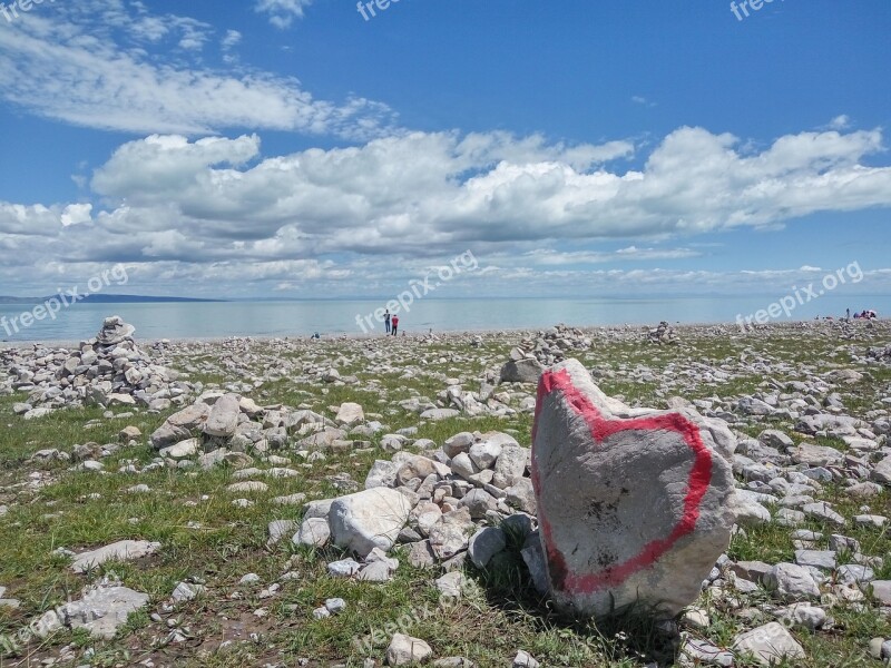 Qinghai Lake Dark Horse Township West Town Stone Landscape