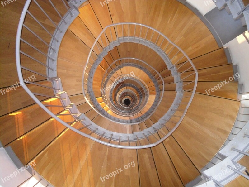 Stairway Wood Snail Spiral Round