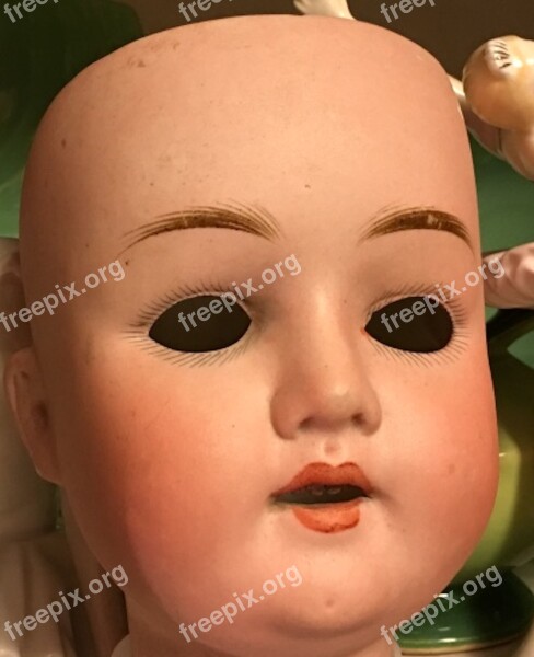 Vintage Doll Head Baby Toy