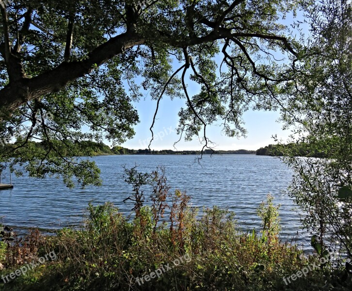 Landscape North Borger Lake Denmark Island As A Lake