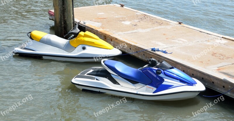 Jet Ski Dock Water Boat Sea