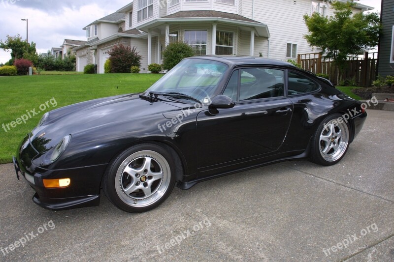 Car Porsche Metallic Black 911 993