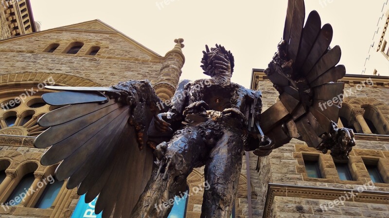 The Eye Bronze Statue Wings David Altmejd