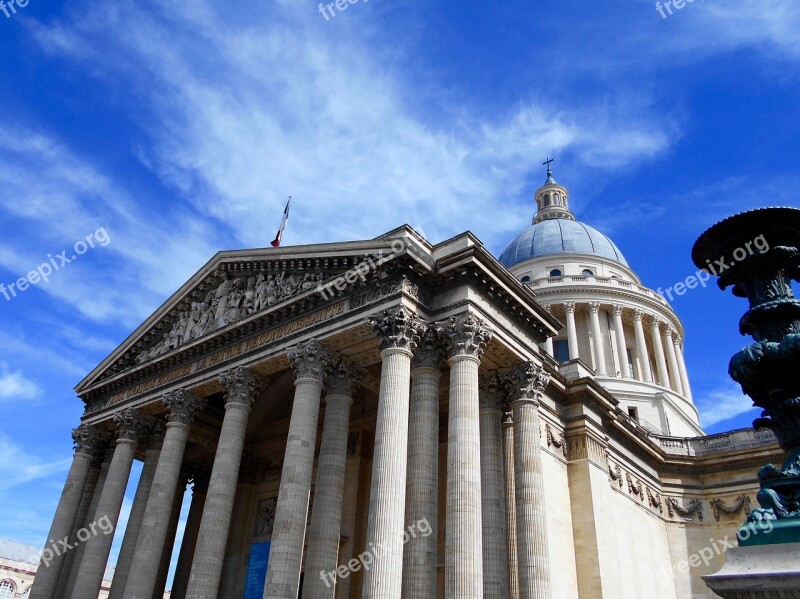 Paris Pantheon Architecture City Outdoor Reception