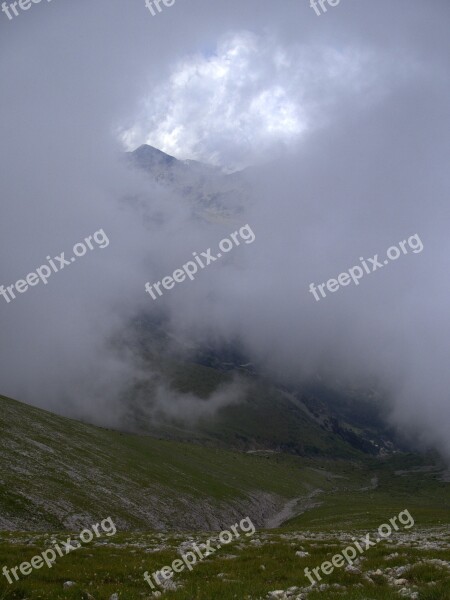 Bulgaria Mountains Pirin Clouds Light