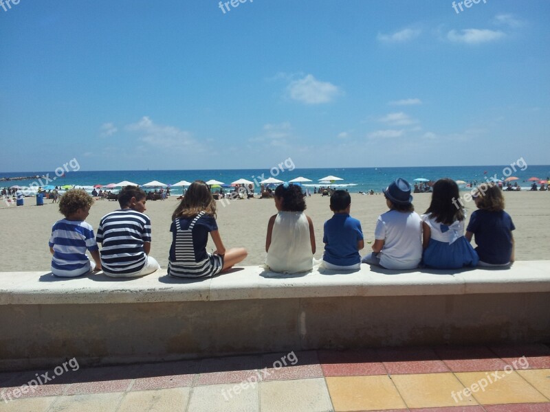 Children Sea Beach Girl Summer