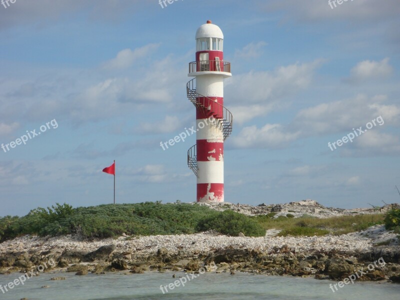 Lighthouse Cancún Caribbean Building Free Photos