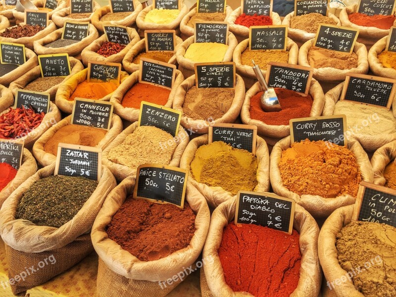 Spices Market Color Sacks Sale