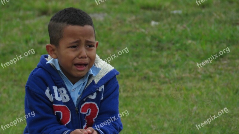 Child Crying Park Alone Kid Lost