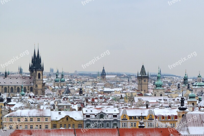 Prague City Architecture Panorama Monument