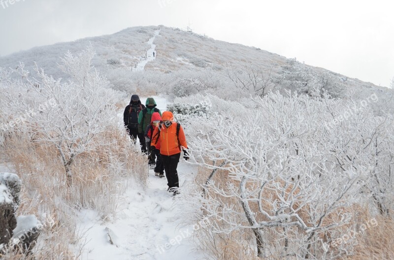 Nam Alps Sinbulsan Mountain Ulsan People