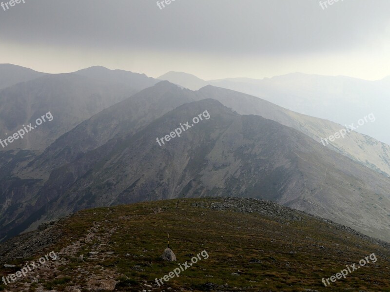 Bulgaria Mountains Rila Clouds Shadows